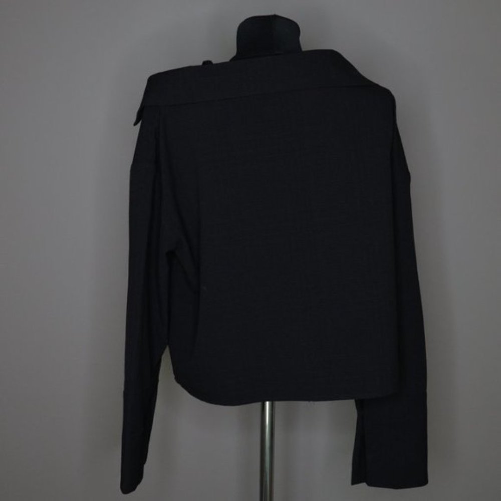 NWOT Oak + Fort Asymmetrical Button Up Blouse Sz S - Picture 3 of 6